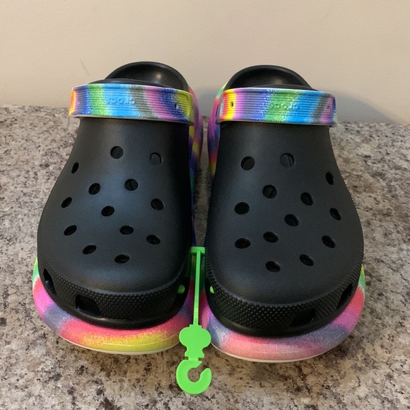 Black and Rainbow Platform Crocs 🌈 - Picture 11 of 17